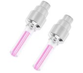 2PCS Bicycle Bike LED Lights Tire Valve Cap Flashlight Auto Car Motorcycle Tire Air Valve Wheel Spokes Light Bike Accessories