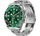 Nuevo reloj inteligente con llamadas Bluetooth, bisel giratorio, música, detección de frecuencia cardíaca y presión arterial, reloj inteligente para hombres