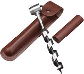 Herramienta de supervivencia Bushcraft, llave de mano extendida, taladro para madera, broca manual de ojo escocés con funda para acampar, construir refugios, parrillas para barbacoa, bancos pequeños, bushcrafting, hacer agujeros para clavijas