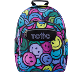 Mochila Escolar Adaptable a Carro Emojis - Acuareles - Totto España