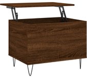 vidaXL Mesa de centro madera contrachapada 60x44,5x45 cm Blanco, Negro, Blanco brillante Mesita de Salón o Comedor o Auxiliar Mesa de Café Meuble Salón