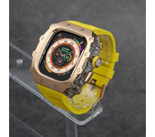 Luxury Modification Kit For Apple Watch Ultra 2 49mm 45mm 44mm Stainless Steel Case For IWatch 9 8 7 6 Crystal Button Sport Band