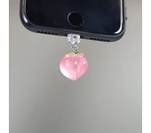 1PC Beautiful and Cute Strawberry and Peach Fruit Dust Plug Accessories Decoration for iPhone and Samsung Type-C Mobile Phones