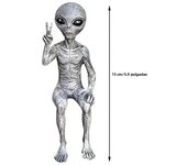 Funny Resin Alien Statue Outdoor Garden Decoration UFO Dwarf Sculpture Desktop Home Decor for Halloween Christmas Ornaments