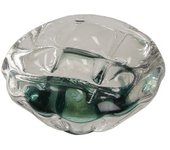 Pomo GP38 GAMET, fabricado en cristal transparente con fondo verde, pack de 2 unidades.