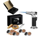 Cocktail Smoker Kit With Torch And Wood Chips For Whiskey And Bourbon,aged Cocktail Smoker With 4 Flavored Smoking Wood Chips (no Butane)-hy