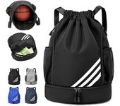 Mochila Deportiva with Cordón, Bolsa Grande de Gimnasio with Para Zapatos compartimento, Nailon impermeable para ir de