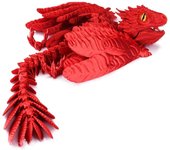 Dragón impreso en 3D, dragón Wyvern emplumado, juguetes de impresión 3D, dragón articulado, dragón inquieto, decoración de oficina en casa, juguetes de escritorio ejecutivos para mascotas (azul y verde)
