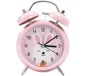 Despertadores para personas que duermen profundamente, mesita de noche con luz, despertador digital para niños, muy fuerte, funciona con pilas, relojes para dormitorios, viajes (rosa)