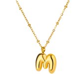 Initial Letter Necklace For Women Waterproof Gold Color Alphabet Necklaces 2024 Trend Stainless Steel Jewelry Freeshipping Items