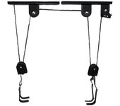 Bicycle Hoist Garage Storage Bike Lift Pulley System with 60kg Bearing Overhead Bike Rack Heavy Duty Ceiling Bikes Hanger