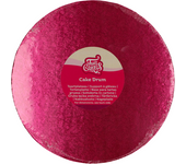 Glotomania - Cake Drum Redondo Rojo Cereza (Fun Cakes) - 30 Cm Ø - Cartón Resistente