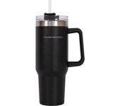 Flamingueo Vaso Termico - Taza Termo Acero Inoxidable Termo Cafe Para Llevar Bebidas Frías 24h y Calientes 10h Botella Termica 1,18 Litros