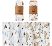 Kangobaby #My Soft Life# 2pcs Set 100% Cotton Baby Muslin Swaddle Blanket Newborn Bath Towel Infant Wrap