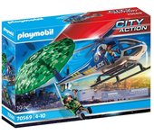 Playmobil 70569 Helicóptero de Policía: persecución en paracaídas City Action 21P70569