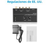 PP500 Phono Preamp Preamplifier Headphone Preamplifier Microphone Enlarge Mixer with Level Volume Control for Vinyl Turntable