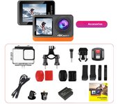 4K Action Camera 2.0 Inch IPS Touch Screen 170° Wide Angle 4x Zoom 30M Waterproof Optional 6 Filter Anti-shake Sport Camera