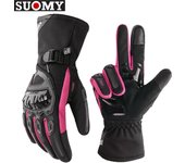 Suomy Winter Warm Motorcycle Gloves Windproof Waterproof Female Motorbike Riding Gloves Women Pink Motocross Moto Guantes