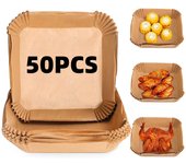 100Pcs Air Fryer Oven Disposable Paper Non-Stick Airfryer Baking Papers Round Air-Fryer Paper Liners Paper Kitchen Accessories
