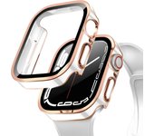 Waterproof Case for Apple Watch 7 8 9 45mm 41mm Screen Protector Glass+Cover Bumper Tempered iWatch 5 SE 6 44mm 40mm Accessories