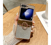 Glitter Ring Holder Stand Case for Samsung Galaxy Z Flip 6 5 4 3 ZFlip flip4 Flip5 Bracket Bling Diamond Gradient Plating Cover