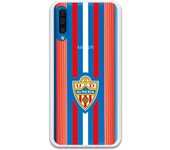 Funda original compatible con Samsung Galaxy A50 - UD Almería rayas rojas y blancas clear