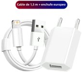 Cable De Carga Rápida USB Para iPhone 11 12 13 pro 14 8 7 6S 6 plus X XR XS Max SE 5S 5 EU Con Cargador De Pared 1m 1.5m 2m Cable De Datos USB