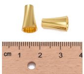 50pc Brass Fancy Bead Caps Flower 5-Petal Red Copper 10~11x4mm Hole: 1mm