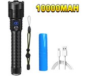 2024 Ultra Powerful Flashlight 800W Rechargeable Torch Light 10000mAh XHP360 High Power LED Flashlights 5000M Tactical Lantern