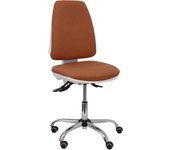 Silla de Oficina Ergonómica Piqueras Y Crespo Elche Blanca con Ruedas de Parqué y Mecanismo Asincro