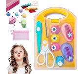 Juego de perforadoras y tijeras para manualidades para niños, juego de tijeras y perforadoras para manualidades, juego de perforadoras para álbumes de recortes, hojas, mariposas y estrellas
