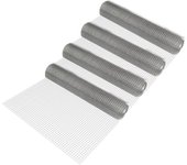 4 rollos de malla de alambre cuadrados100 m - 1 x 25 m / rollo - acero galvanizado - gris [pro.tec]