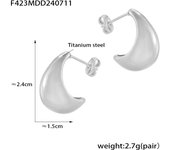 Fashion Trend Classic Design Copper Alloy Golden Light C-shaped Round Metal Earrings Ladies and Gentlemen Party Jewelry