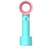 Ventilador Eléctrico Portátil sin Hojas, Ventilador de Mano Pequeño Para Verano, Silencioso, 3 Velocidades, Ideal para Viaje, Ventilador de Escritorio para el Hogar Oficina al Aire Libre, Funciona Con El Cable