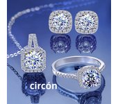 JoyceJelly S925 Sterling Silver jewelry for women 1 carat moissanite diamond 3 pieces set necklace ring earrings wedding party