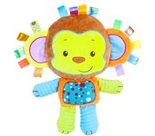 Montessori Baby Toys Baby Tags Stuffed Animal Soft Toy Built-in Rattles Sensory Toys Lovey Elephant Plush Bell Toy Infant Gifts