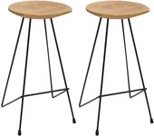 Taburetes de cocina 2 unidades madera maciza de teca