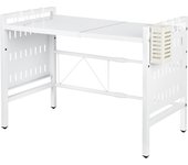 Estante organizador para microondas, cocina con 6 ganchos para colgar, soporte para microondas