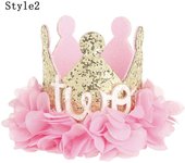 New Princess Baby Girl 1st Birthday Party Flower Crown Party Headband Hairband