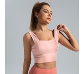 Tirantes anchos, sujetador deportivo antigolpes y antiflacidez, sujetador deportivo push-up para correr y fitness