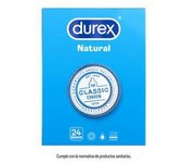 DUREX PRESERVATIVOS NATURAL 24 UNIDADES