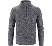 Autumn Winter Men's Sweatshirt Warm Pullover Solid Color Half Zipper Casual Sweater Fleece Long Sleeve Men's Sweatshirts Top