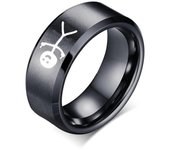 Hip Hop Stainless Steel Doodle Ring for Man Simple Trend Funny Middle Finger Stickman Ring for Couple Party New Gift Jewelry