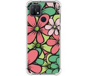 Funda Silicona Antigolpes para Oppo A15 diseño Flores 02 Dibujos