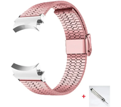 No Gaps Quick Fit Stainless Steel Strap For Samsung Galaxy Watch 6 Classic 47mm 43 6/5/4 40 44mm 5Pro 45mm Curved End Metal Band