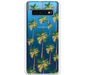 Funda compatible con Samsung Galaxy S10 - Patrón Palmeras
