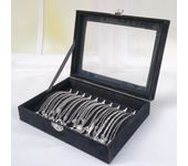 Black Jewelry Box Bracelet box necklace box arched small box display box flannel cover jewelry storage box