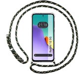 Funda Colgante Transparente para Xiaomi Redmi 12 5G con Cordon Verde / Dorado