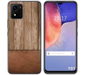 Funda Silicona para Vivo Y01 diseño Madera 09 Dibujos