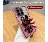 Luxury Glitter Mirror Bunny Holder Phone Case for Xiaomi 13 14 15 Pro 14T 13T Pro 12 T S X 5G TPU Plating Protector Back Cover